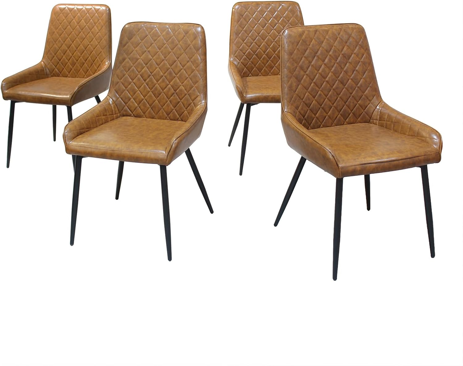 LEVEDE 4X Dining Chairs, Black Velvet, Contemporary Style, Dining Chair, Kitchen, Living Room, Cafe, Meeting Room, Load up to 150Kg