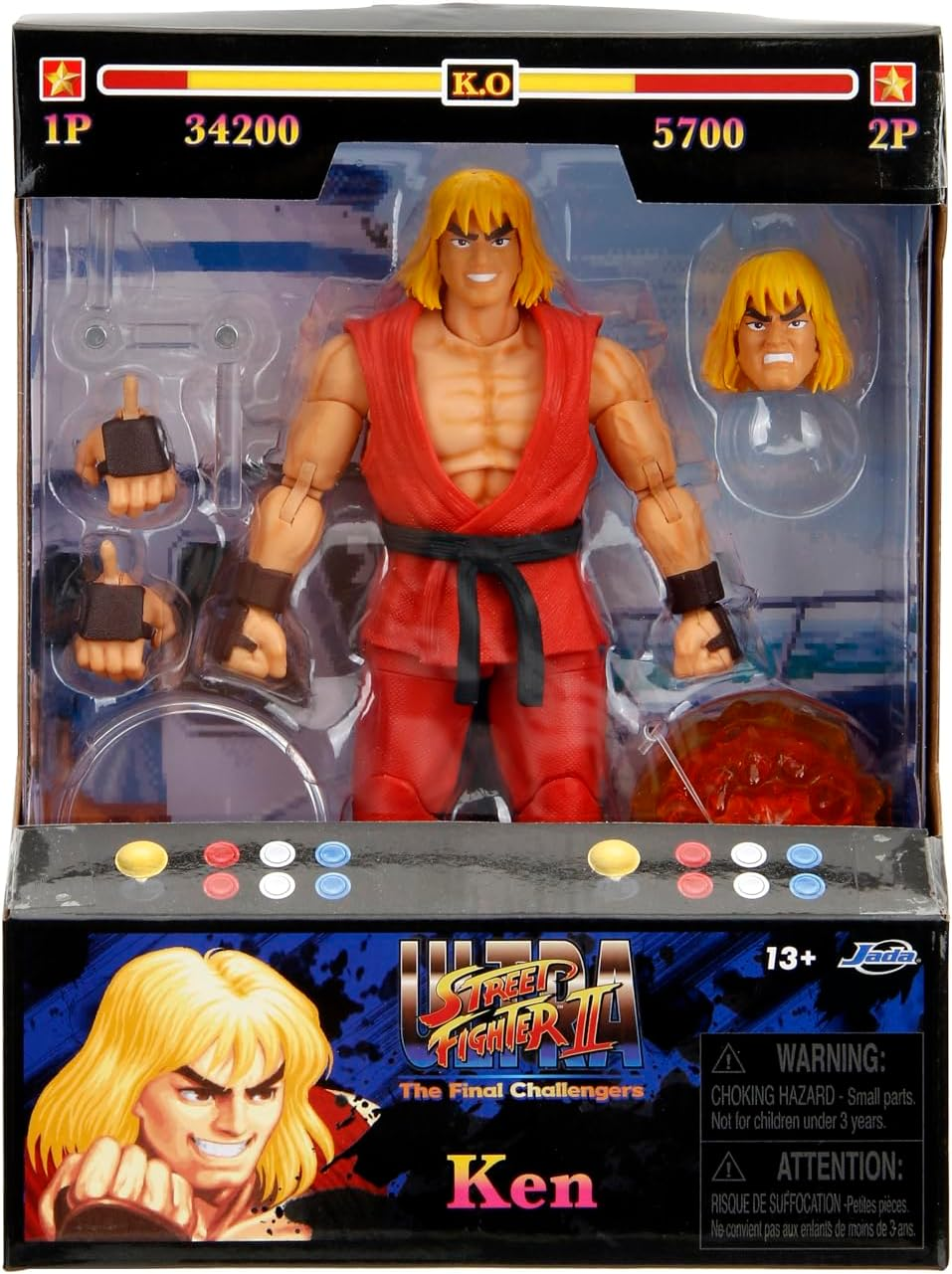 Jada Toys Street Fighter Ken Action Figure 6-Inch Size image number 3