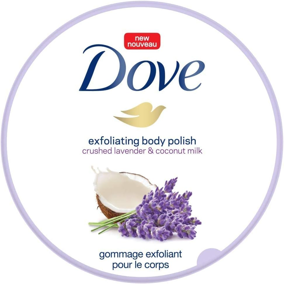 Dove Exfoliating Body Polish Crushed Lavender & Coconut Milk, 10.5 Oz (Pack of 2) image number 3