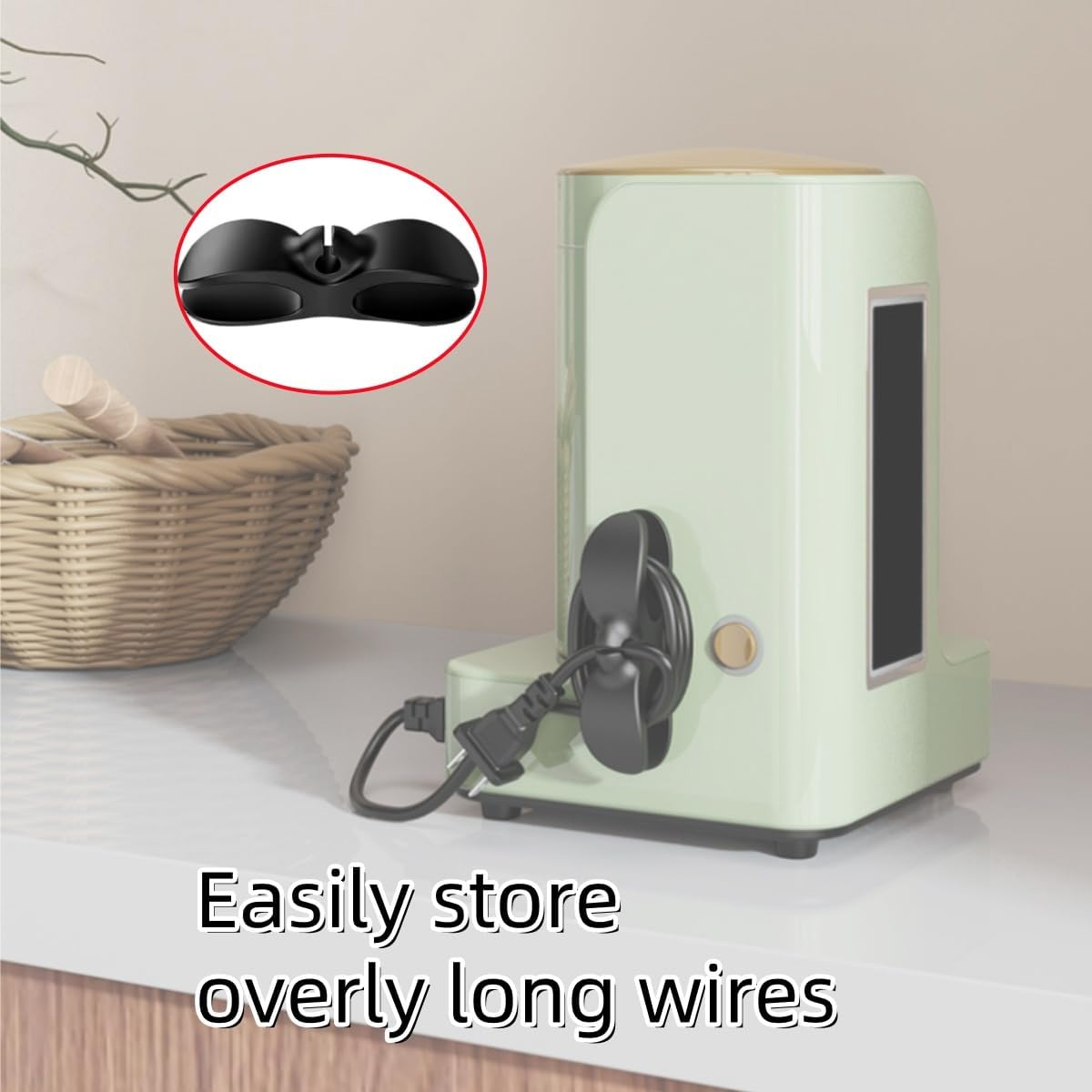 6 PCS Cord Organizer for Kitchen Appliances,Wrap Holder Cable Organizer for Home Appliances(Black, White, Grey) image number 5