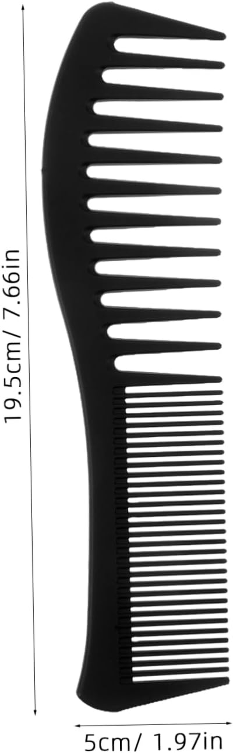 GOOHOCHY 6Pcs Dual Sided Wide Tooth Barber Combs for Men and Women Fish Shaped Grip Detangling and Styling Tools for Blow Drying Heat Resistant Smooth Knot Hair Care image number 3