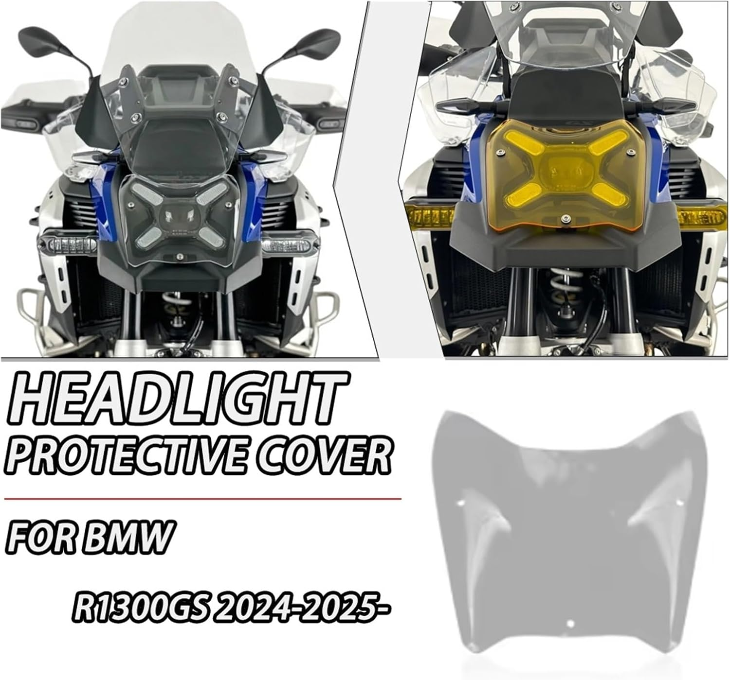 Jiningxinxin Motorcycle Headlight Protective Cover Compatible with R1300GS Adv Adventure LIGHTHOUSE Protection(Light Gray) image number 1