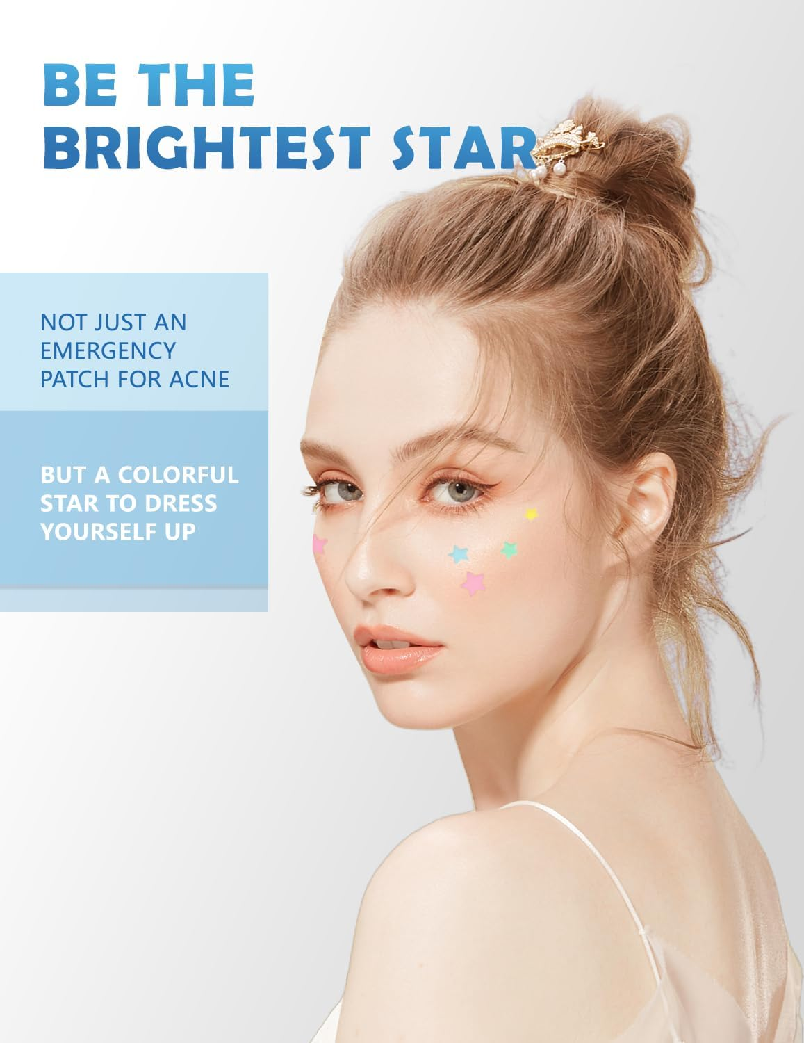 Pimple Patches for Face, 255Pcs 5Colors & 5Sizes(8,10,12,14,16Mm) Hydrocolloid Acne Patches Precise Matches Different Sizes, Cute Star Spot Stickers, Tea Tree Salicylic Acid Centella, Zits Absorbing image number 5