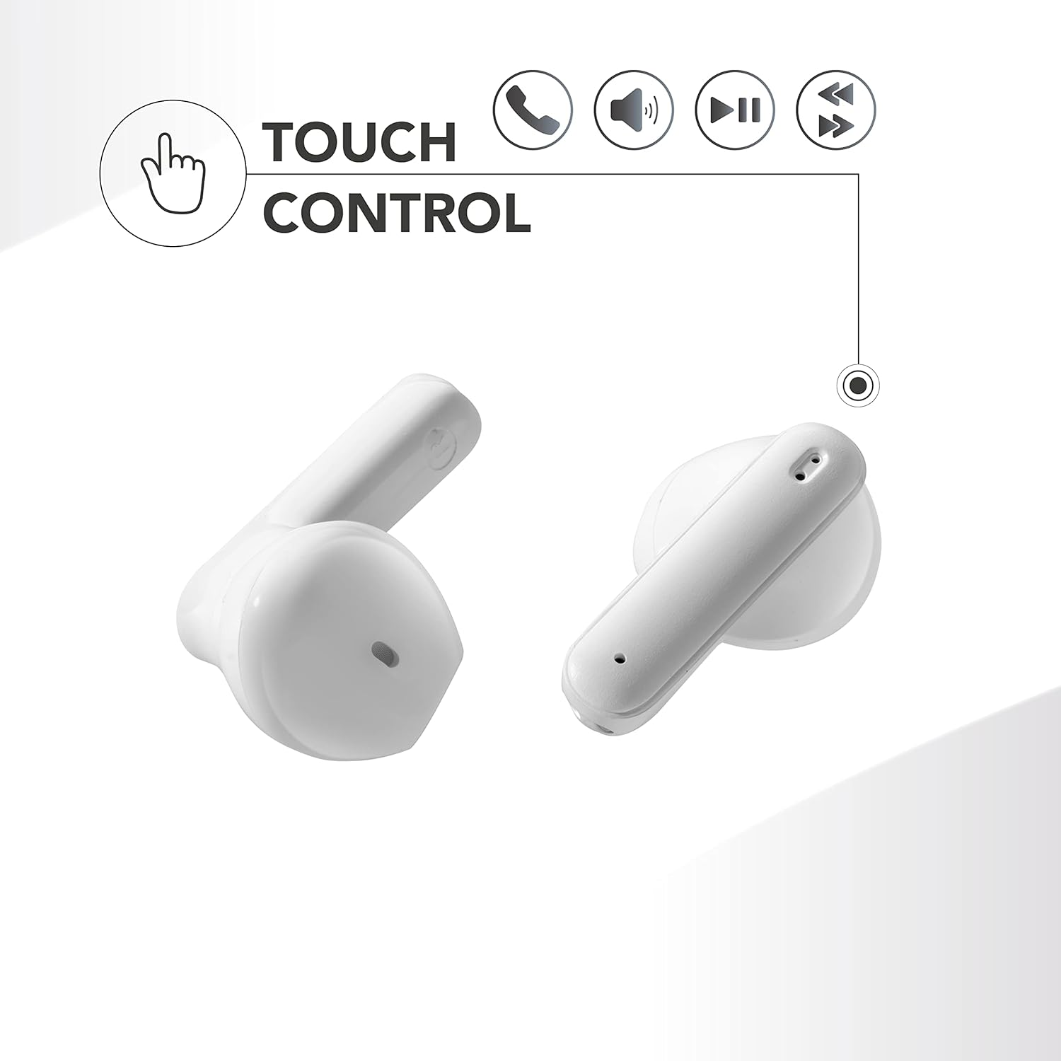 Music Sound | DRIP - Bluetooth Capsule Headset - Transparent Case with Fashionable Patterned Design - 19 Hours Playtime - Controls on the Earpiece - Wave Fantasy image number 3