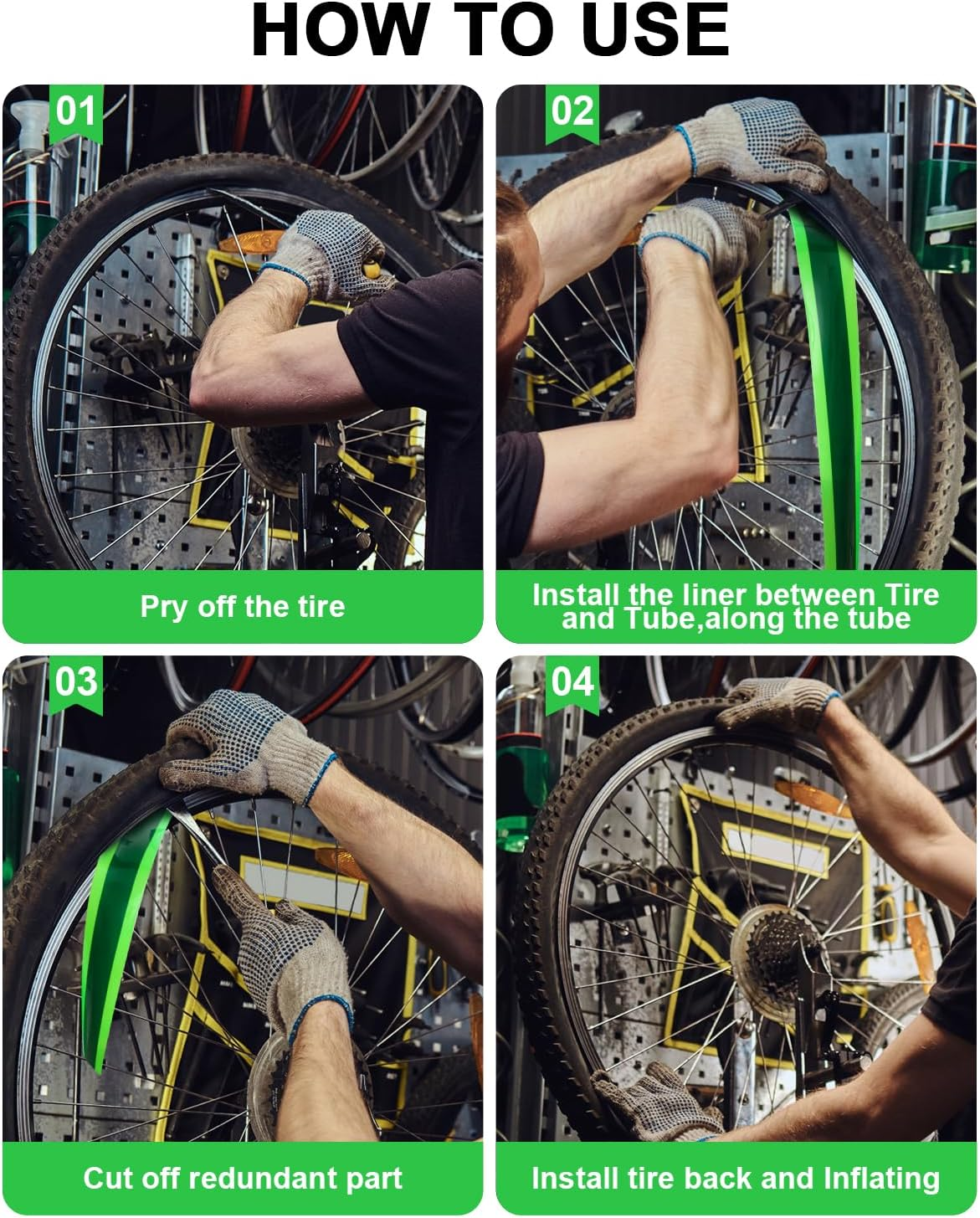 Fat Bike Tire Liner, Bicycle Tube Flat Protector Compatible with 20"/24"/26"/27.5/29" (29X4-5) image number 1