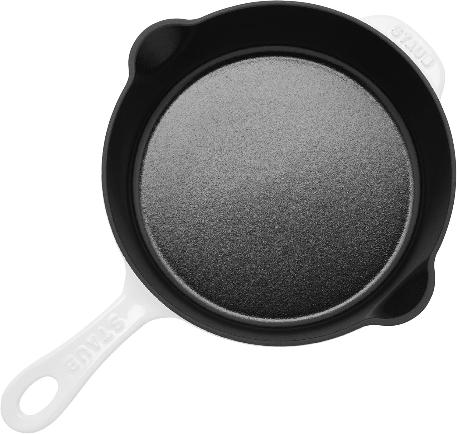 STAUB Fry Pans Cast Iron 8.5-Inch Traditional Deep Skillet-White - Cherry image number 3