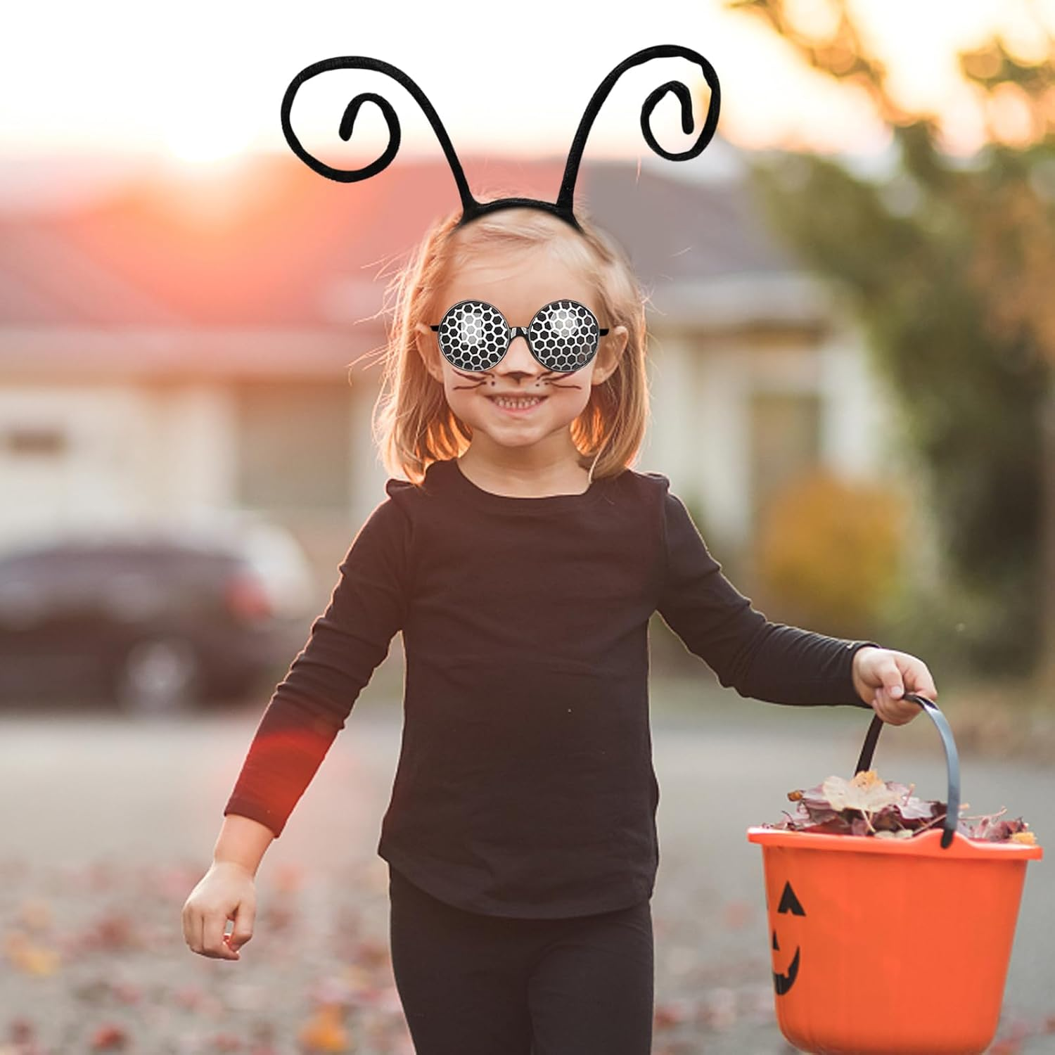 Butterfly Antenna Headband Glasses Set for Adult Bee Headband with Eyeglasses Butterfly Costumes Accessories image number 6