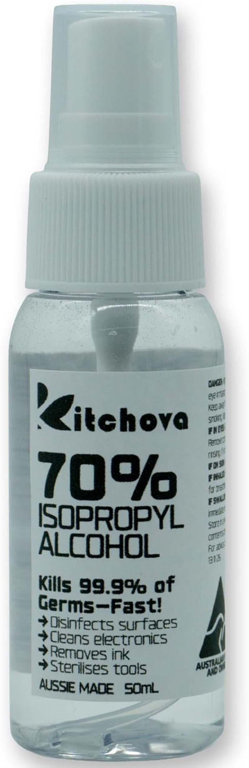 Isopropyl Alcohol Cleaner | IPA 70% Spray 50Ml | Portable | for on the Go | Rubbing Alcohol Spray | Multi-Purpose Cleaner