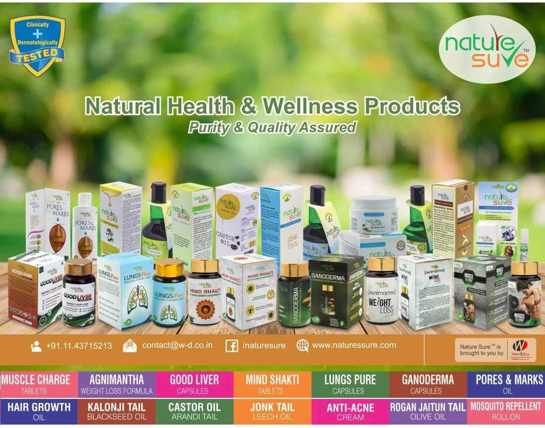 Nature Sure Combo - Thumba Wonder Hair Oil 110Ml & Jonk Shampoo Hair Cleanser for Men & Women 300Ml image number 4