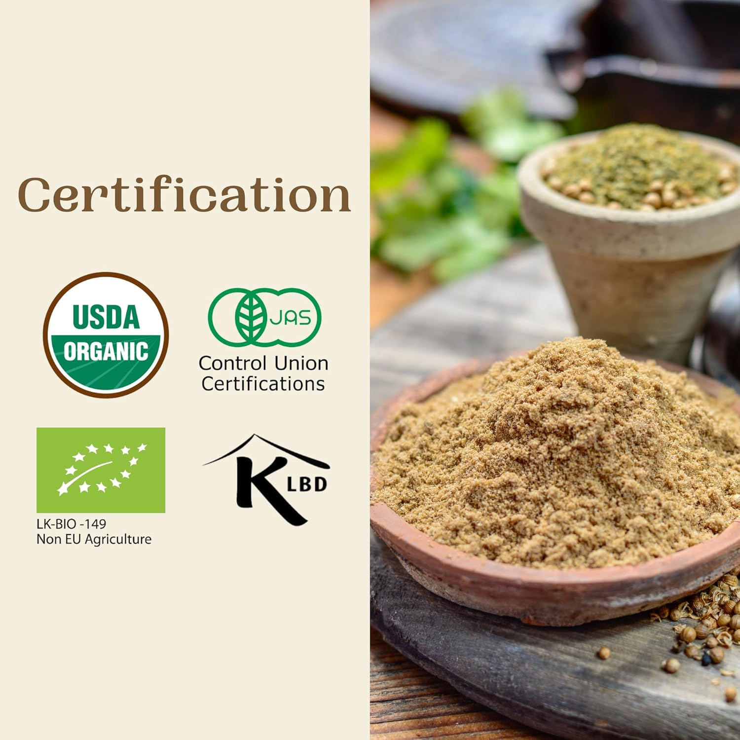 Organic Coriander Powder | Product of Sri Lanka | 200G | USDA Certified - Halal Certified- Kosher Cerftified &hellip;