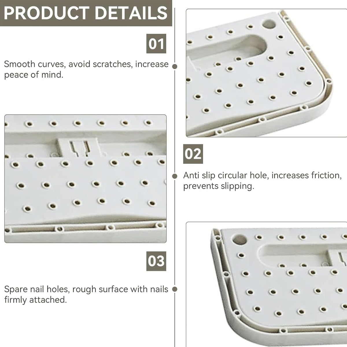 AIMALL 8Pcs Non-Perforated Wall-Mounted Shoe Rack, Durable PP Plastic Bathroom and Living Room Shoe Storage Organiser, Adhesive or Nail Installation, 11X5.51 Inches