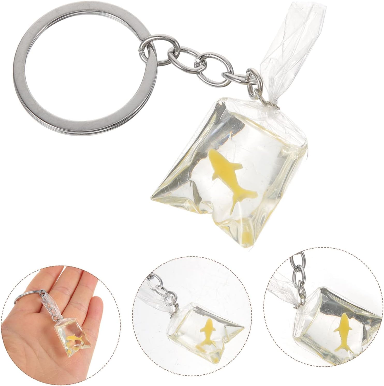 BESTYASH Funny Goldfish Keychain for Girls Backpack Keyring Charm Fish Decor Phone Keychain Bag Pendant image number 1