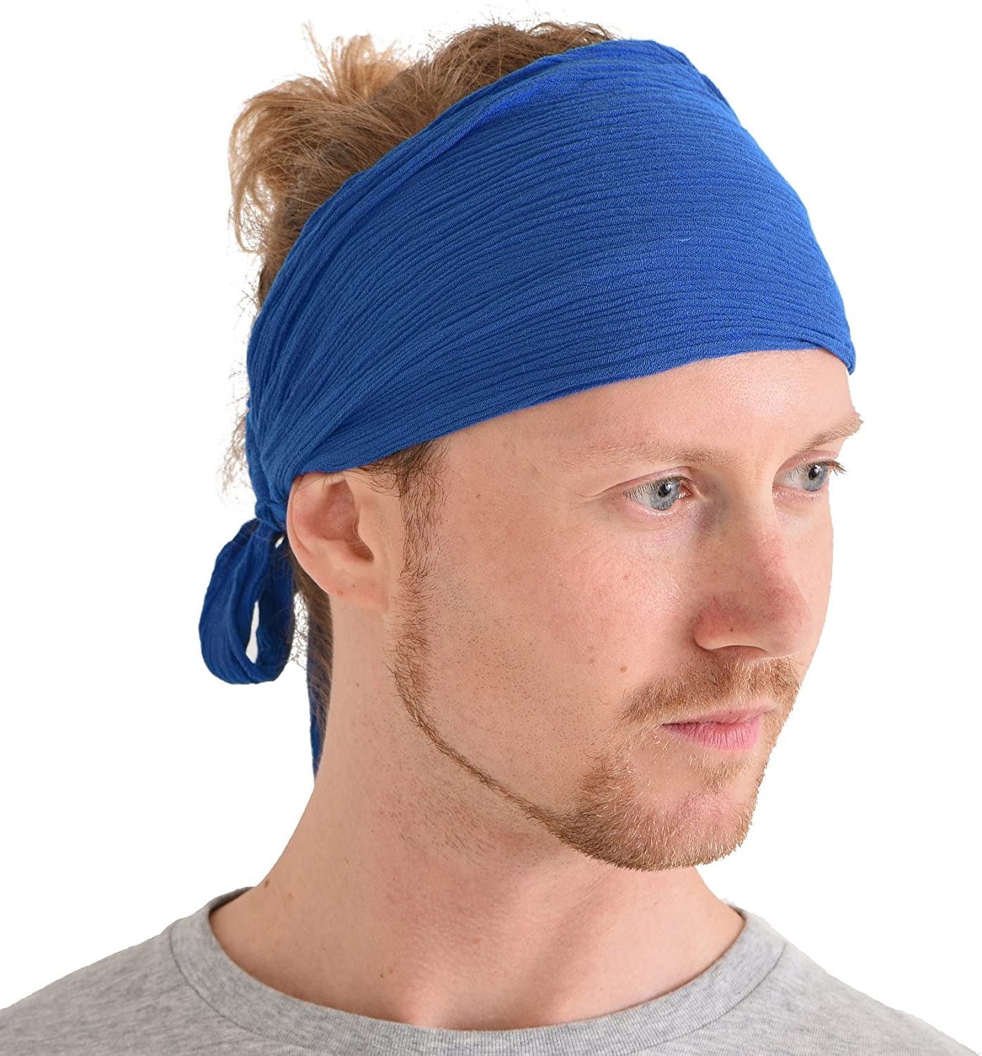 CHARM Womens Headband Boho Headwrap - Turban Head Wrap Festival Retro Hair Accessory Pirate Hairband Dark Red