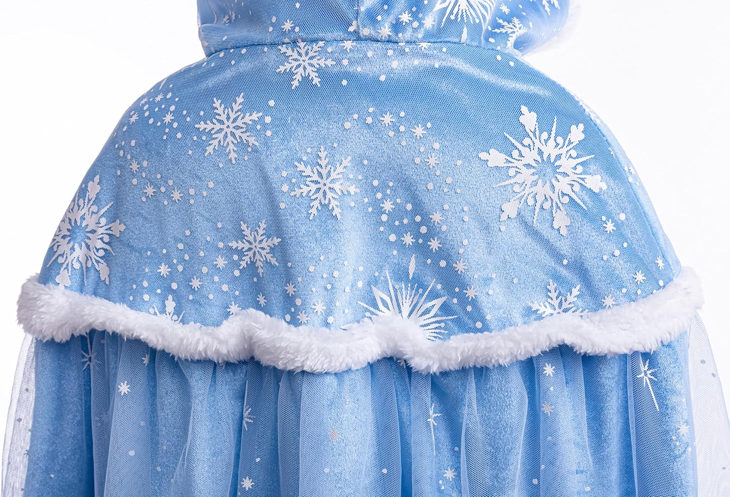2022 Girls Luxurious Hooded Cape for Elsa Kids Princess Cloak Costume image number 3