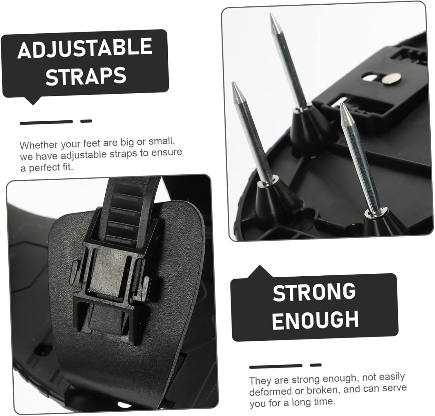 Outanaya Lawn Aerator Shoes Pu Spike Soles Gardening Spike Shoes for Grass Aeration Black Easy-Assembly for Lawn and Patio image number 5