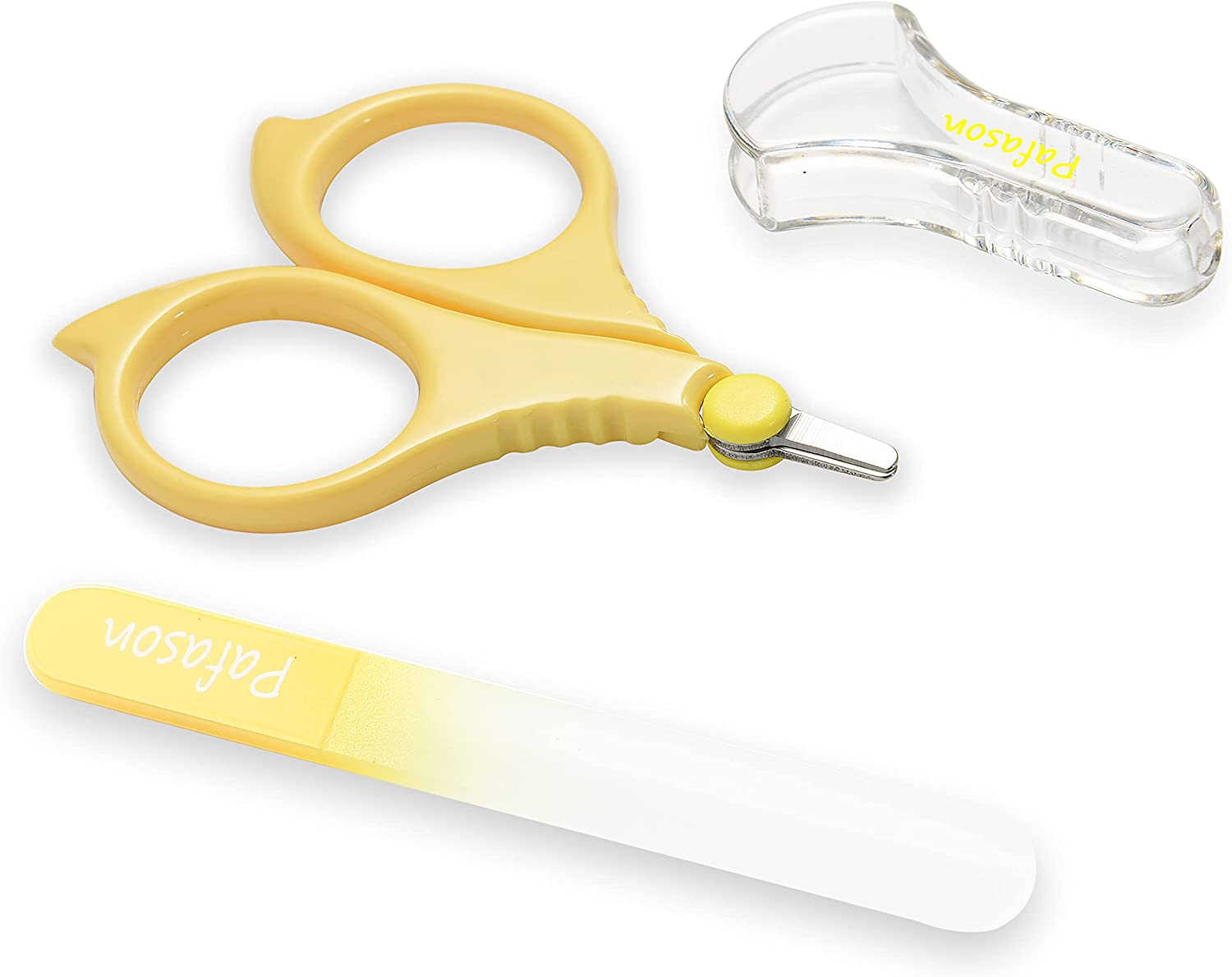 PAFASON Baby round Tip Safety Manicure Nail Scissors and Baby Glass Nail File Set, Stainless Steel, Czech Float Glass, Ideal for Infant, Newborns, Babies Toddlers image number 5