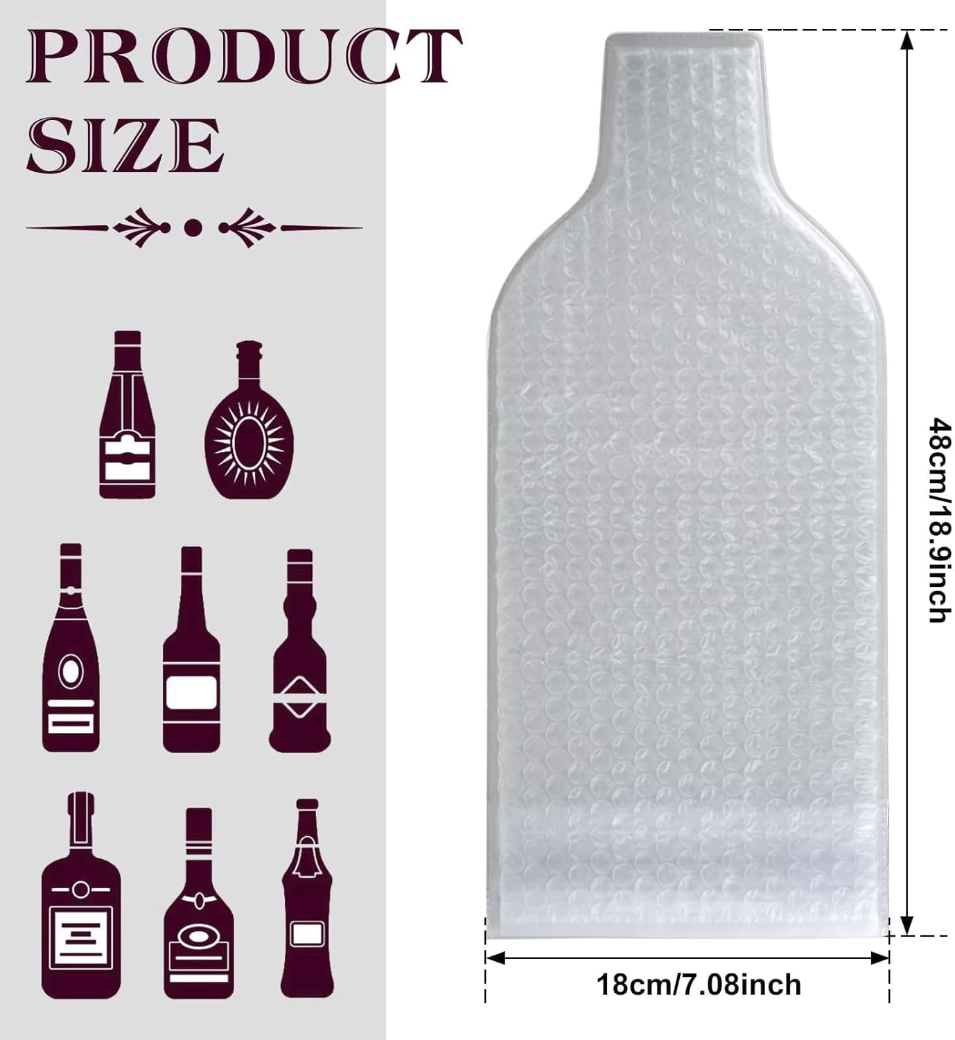 4Pack Reusable Wine Protector Bag, Leak-Proof Sturdy Triple Protection Sleeve for Travel - 16.25 X 7.5 Inch image number 1