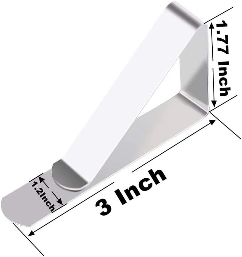 Tablecloth Clips，Picnic Table Clip，Stainless Steel Table Clips Rust-Free,Windproof for Outdoor Indoor Party, Camping, Wedding (Pack of 12)