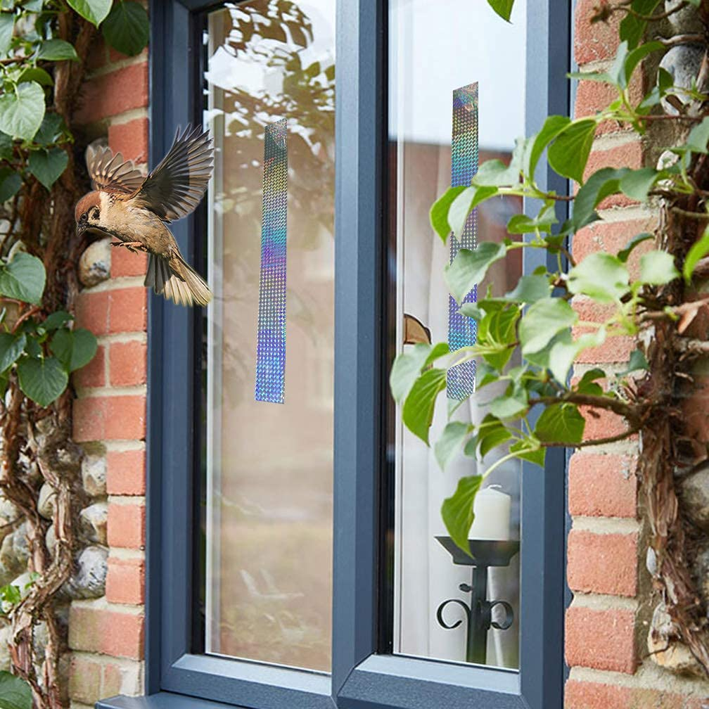 Reflective Tape 2 Inches X 164 Feet Roll, Self-Adhesive Holographic PET Tape for Bird Deterrent, Packing, Crafts, DIY Art & Decoration &ndash; SZTTY image number 6