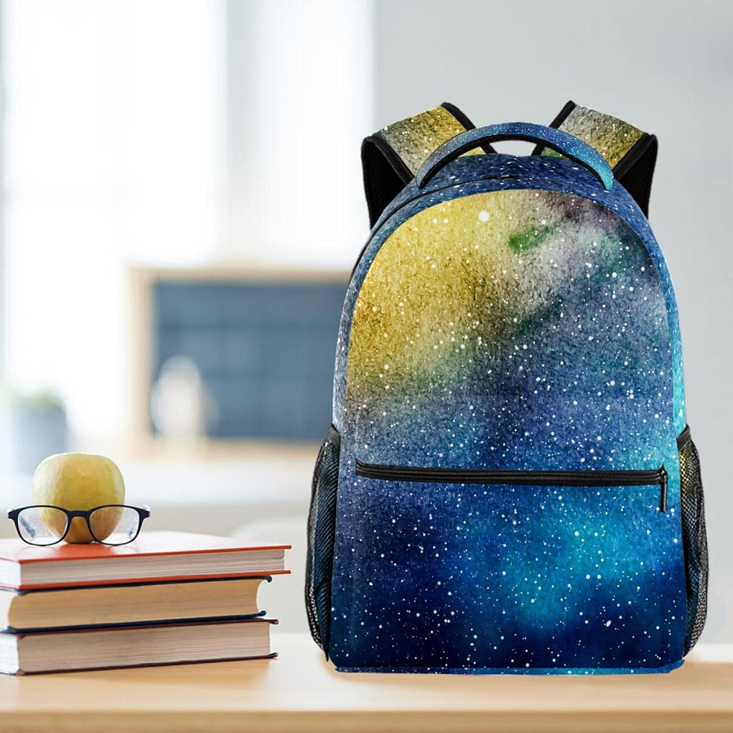 Night Sky with Stars Backpack Students Shoulder Bags Travel Bag College School Tote Backpacks image number 1