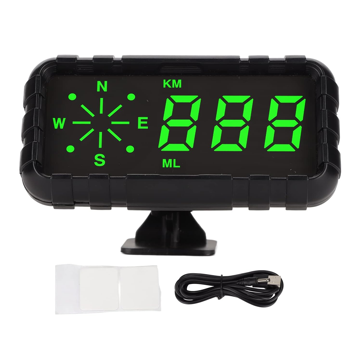 GPS Speedometer, HUD Digital Display MPH/KMH Overspeed Alarm, Fatigue Driving Alarm, Mileage Measurement, Driving Time Car Head up Display for All Car Vehicle Motorcycle USB Power image number 2