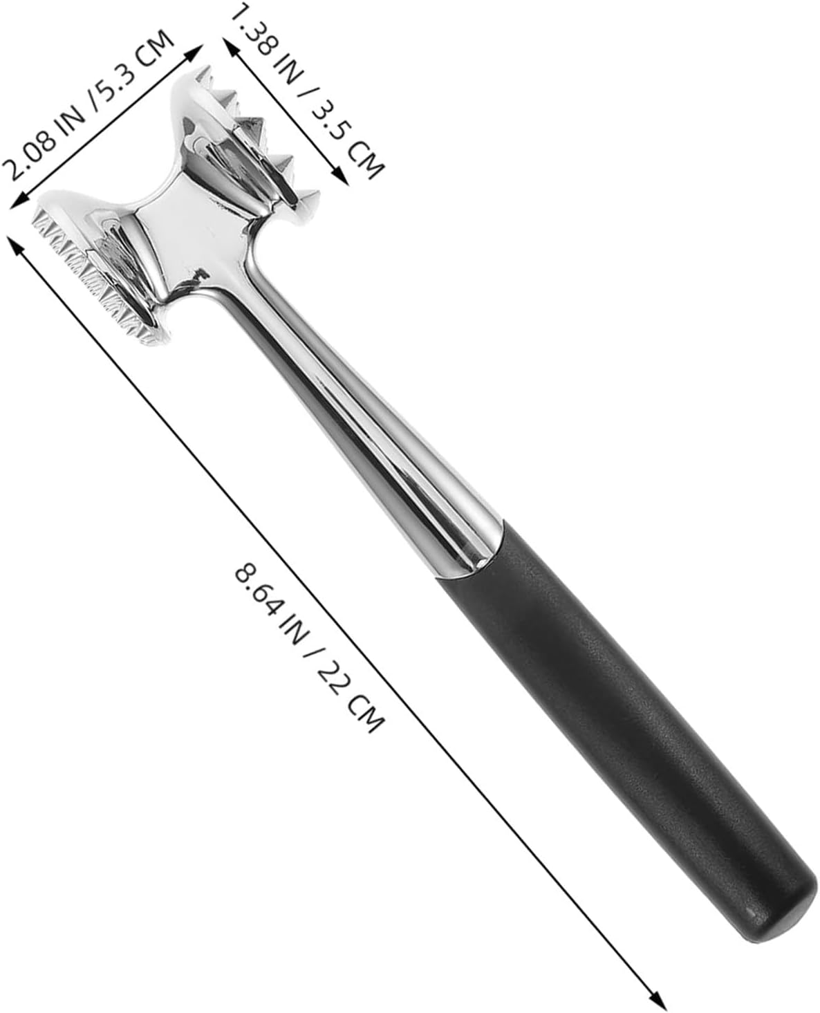 Meat Tenderizer, Dual Sided Nails Meat Mallet, Meat Hammer for Tenderizing and Pounding Steak,Chicken, Fish,Beef,Poultry,Meat Pounder with Rubber Comfort Grip Handle image number 3