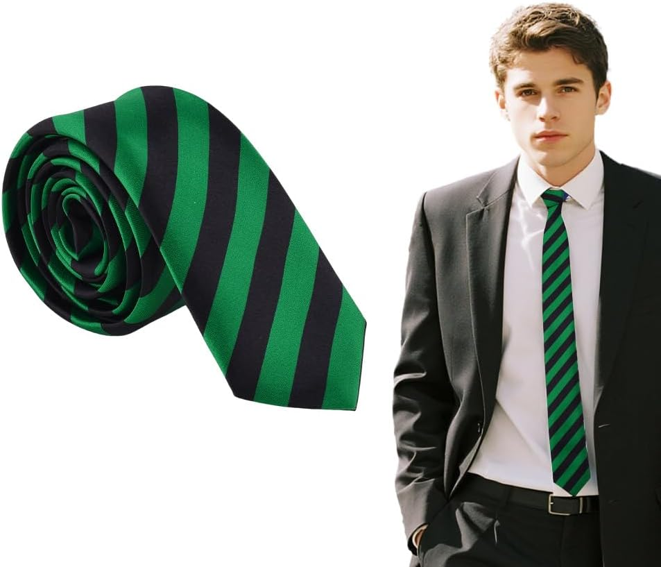 Halloween Leopard Print Neckties for Business Casual Striped Tie for Men Women Vintage Polka Dot Ties for Cosplay Costumes