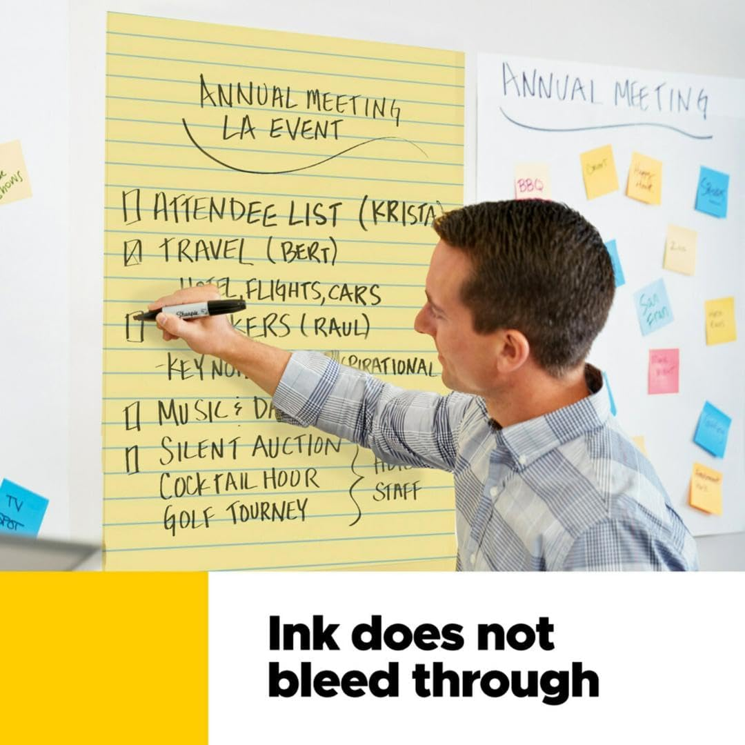 Post-It Easel Pad, 25 X 30-Inches, Yellow Paper with Lines, 30-Sheets/Pad, 4-Pads/Pack image number 6