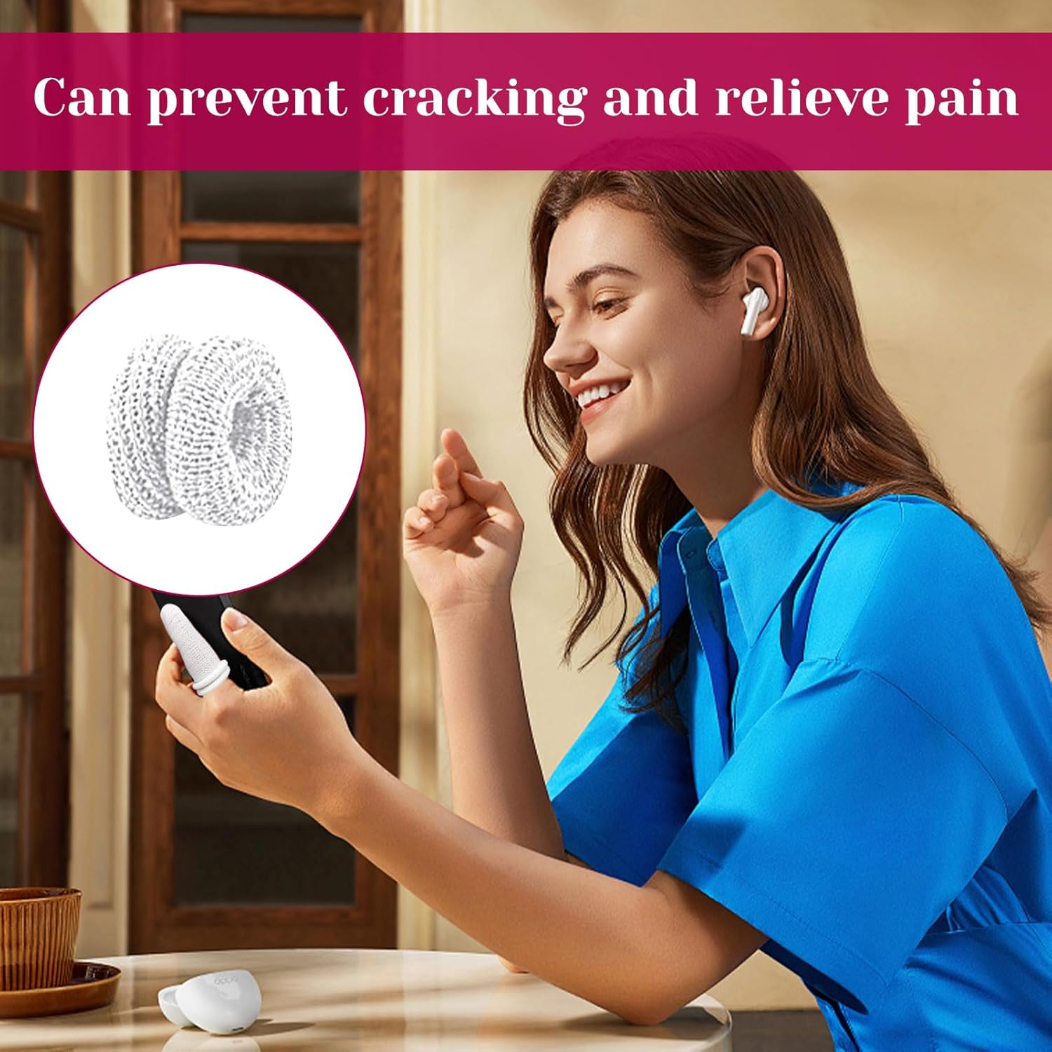 Finger Tubular Bandage, 20 Pcs Compression Bandage, Tubular Thumb Bandages, White Cotton Finger Cots, Roll Hand Cot, Soft Resilient Finger Bandage for Snug and Fixed Climbing, Easy to Use image number 3