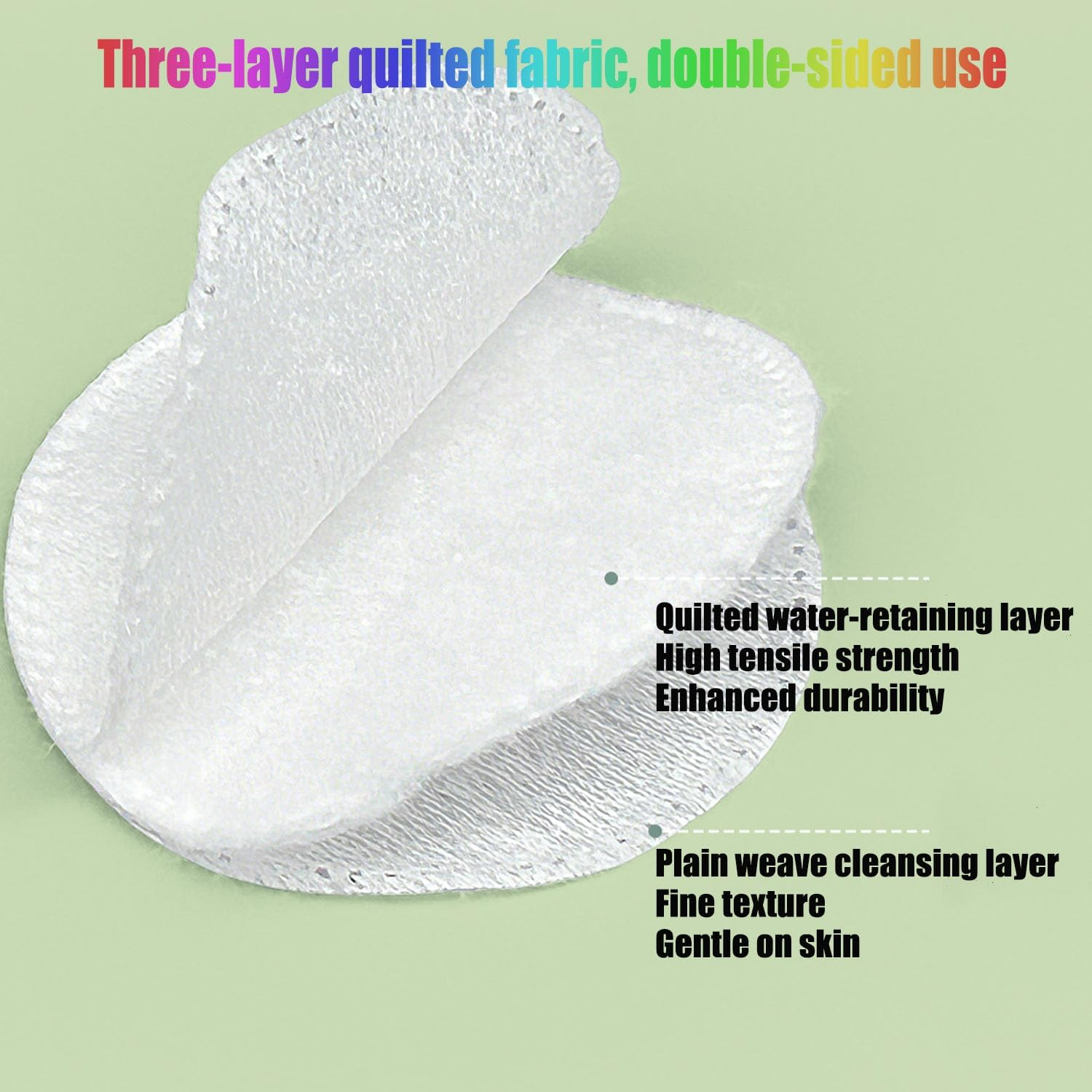 100 Pack Reusable Makeup Remover Pads, Makeup Remover Toner Pads, Cotton Pads for Face, Cotton Pads Round,Lint-Free Makeup Remover Pads for Face Cleansing, Applying Facial Toner & Nail Polish image number 6