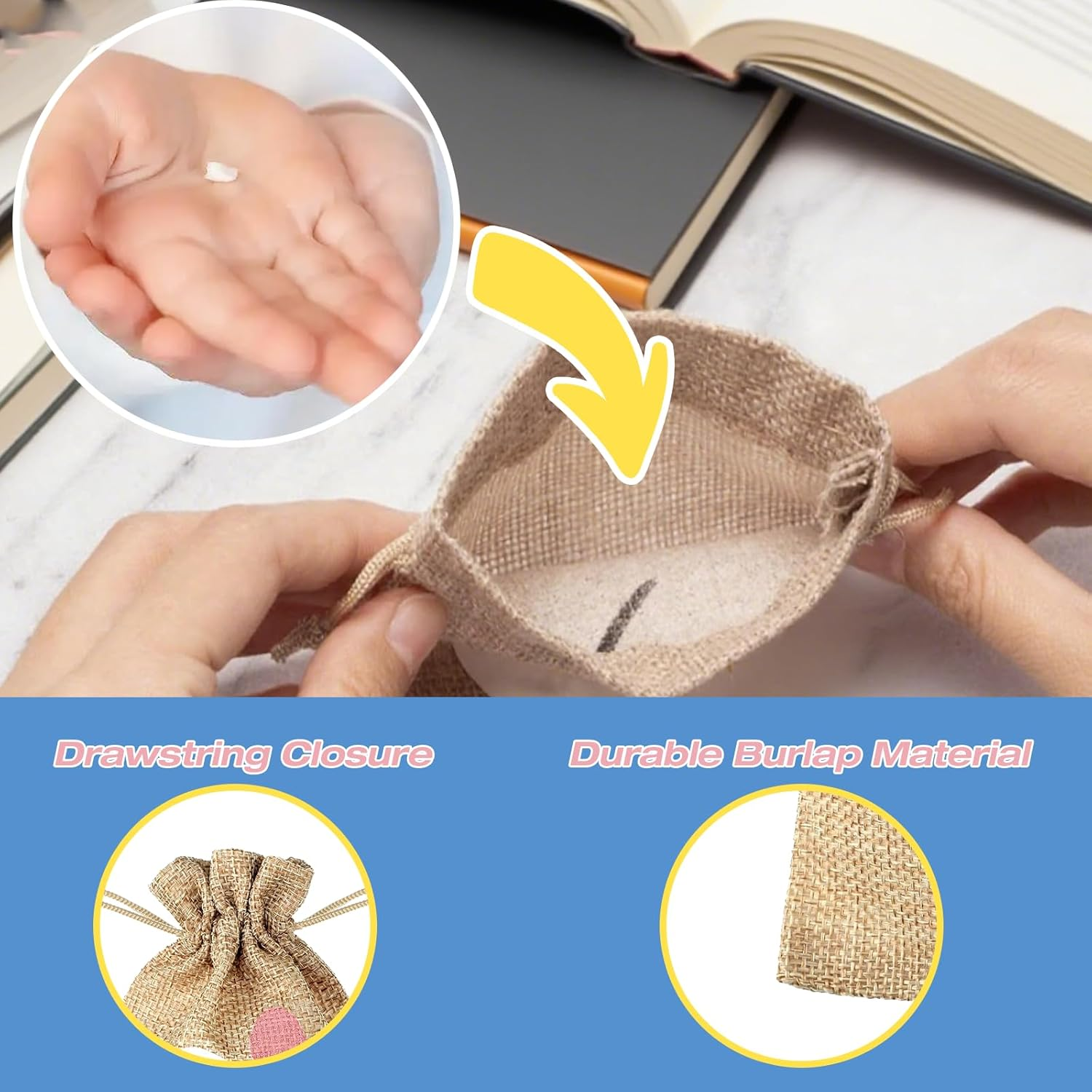 ONBPIY Tooth Fairy Box 2 Pack Tooth Fairy Keepsake Storage Bag for Kids Baby Keepsake Box for Girls and Boys 9.5 X 13.5 Cm image number 3