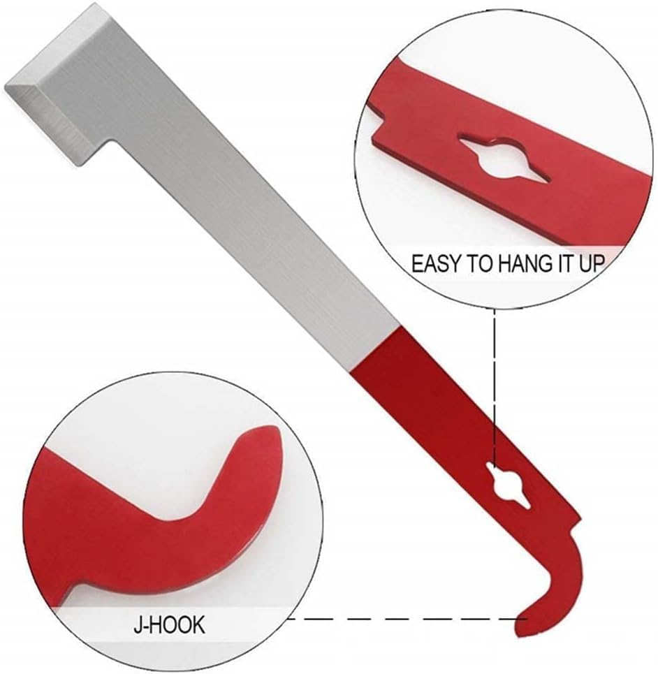 Stainless Steel Beehive Scraper Beekeeping Tool, 2Pcs Beehive Tool with J Hook, Frame Lifter and Scraper,Hive Tool J-Hook Bee Hive Tool,Stainless Steel Beehive Scraper Beekeeping Supplies image number 4