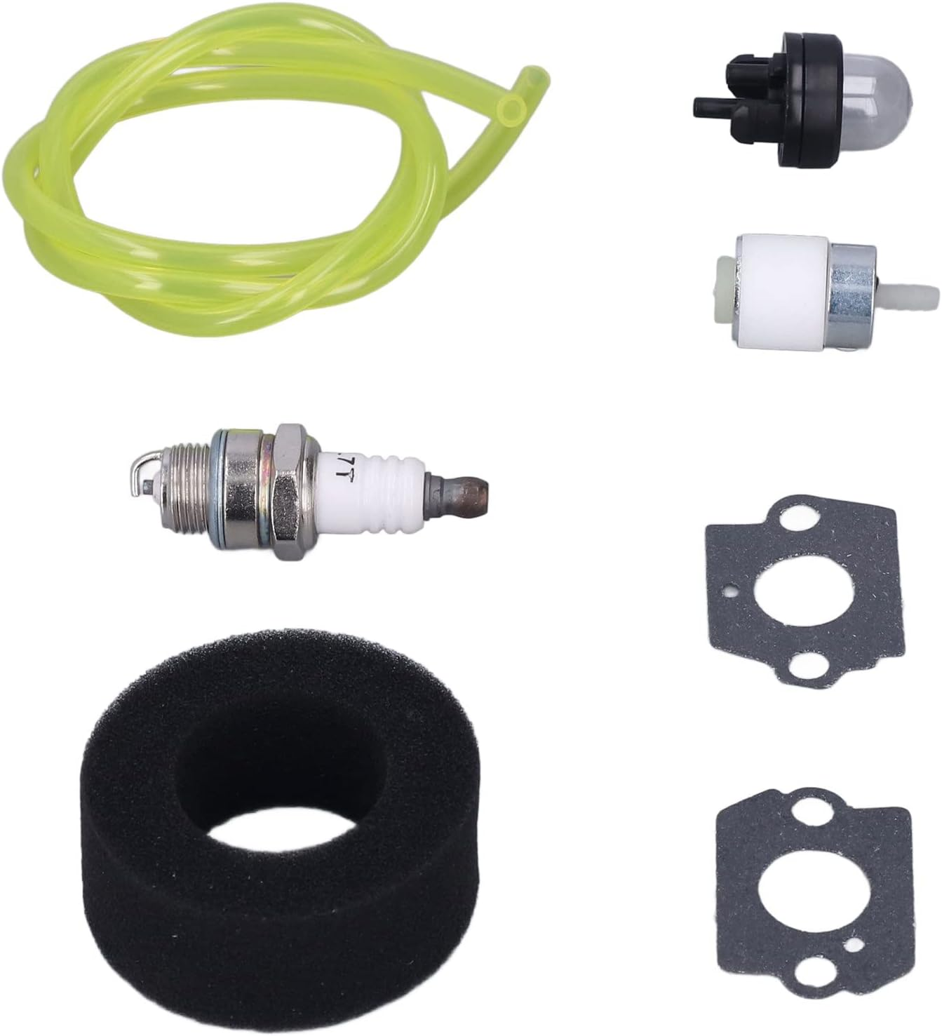 Trimmer Tune up Kit for Bolens BL410 BL100 BL150 BL250, Engine Maintenance Set with Air Filter, Fuel Line, Bulb, Spark Plug, Carburetor Gaskets image number 2