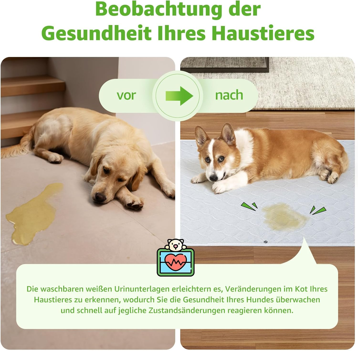 Reusable Dog Toilet, High Permeability Dog Toilet Artificial Grass with Washable Puppy Mat, Puppy Toilet for Home, Apartment image number 4