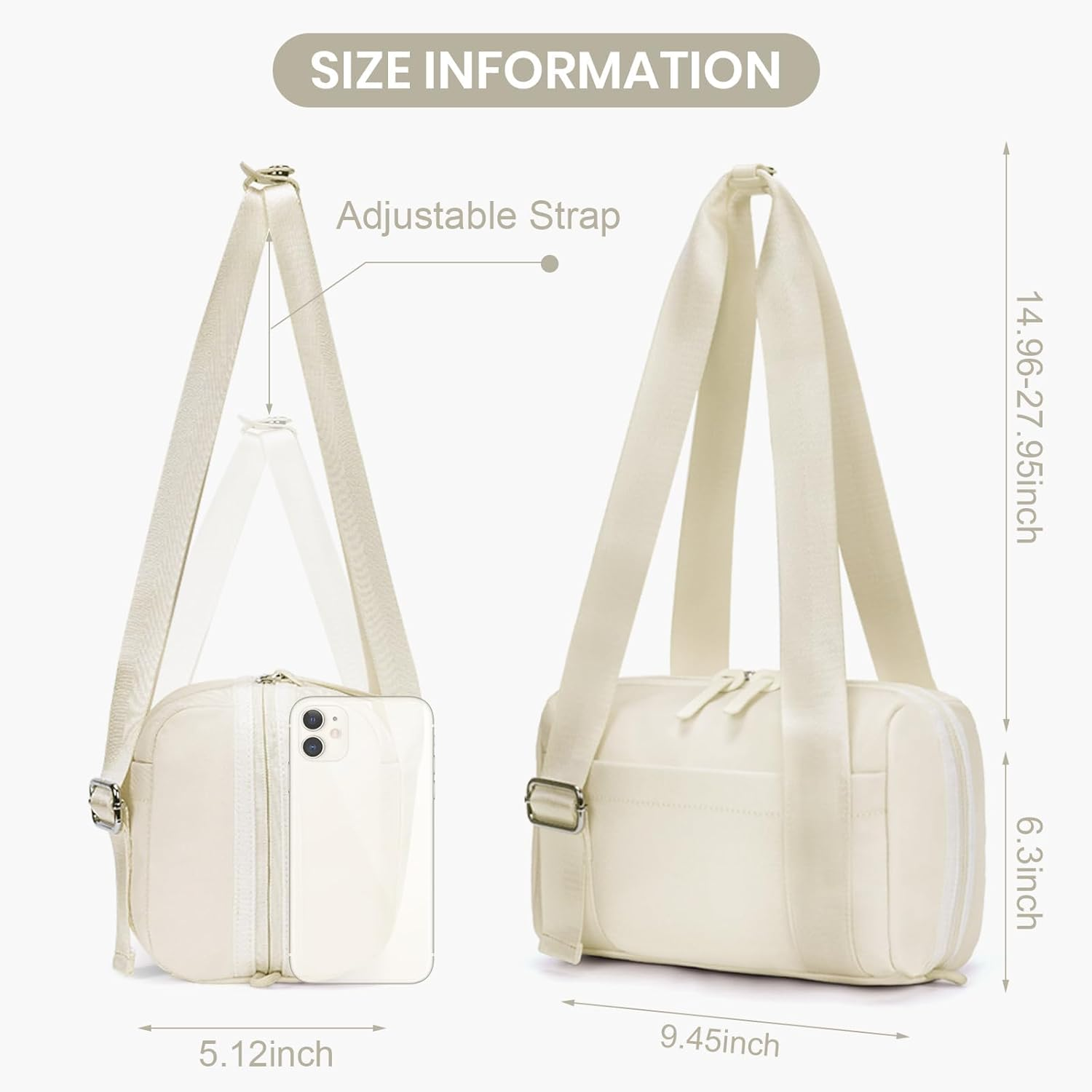 ANKICK Mini Gym Bag Small Duffle Bags Tote for Women Pink Workout Bag Lightweight for Weekender Travel Sports Yoga Fitness, Beige, 10.63 X 8.66 X 2.76 Inches, Sport - Black image number 7