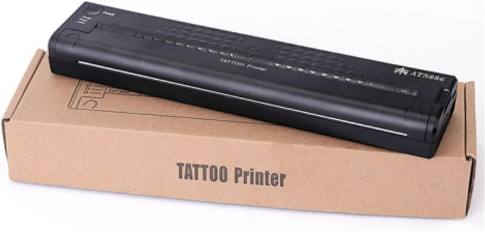 Wireless Tattoo Transfer Printer Portable Machine Black image number 1