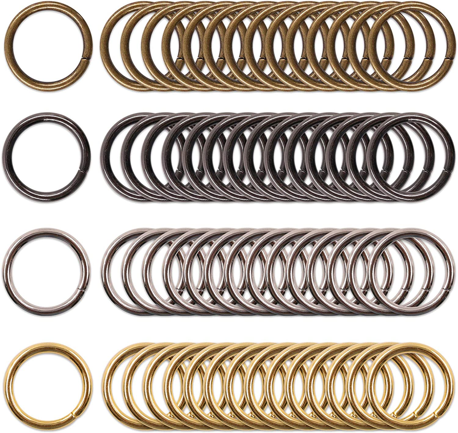 Rustark 1Inch/25Mm Metal Belt Buckle Hardware Assortment Webbing Strap Loops Clasp for Belt Craft Project DIY Accessories