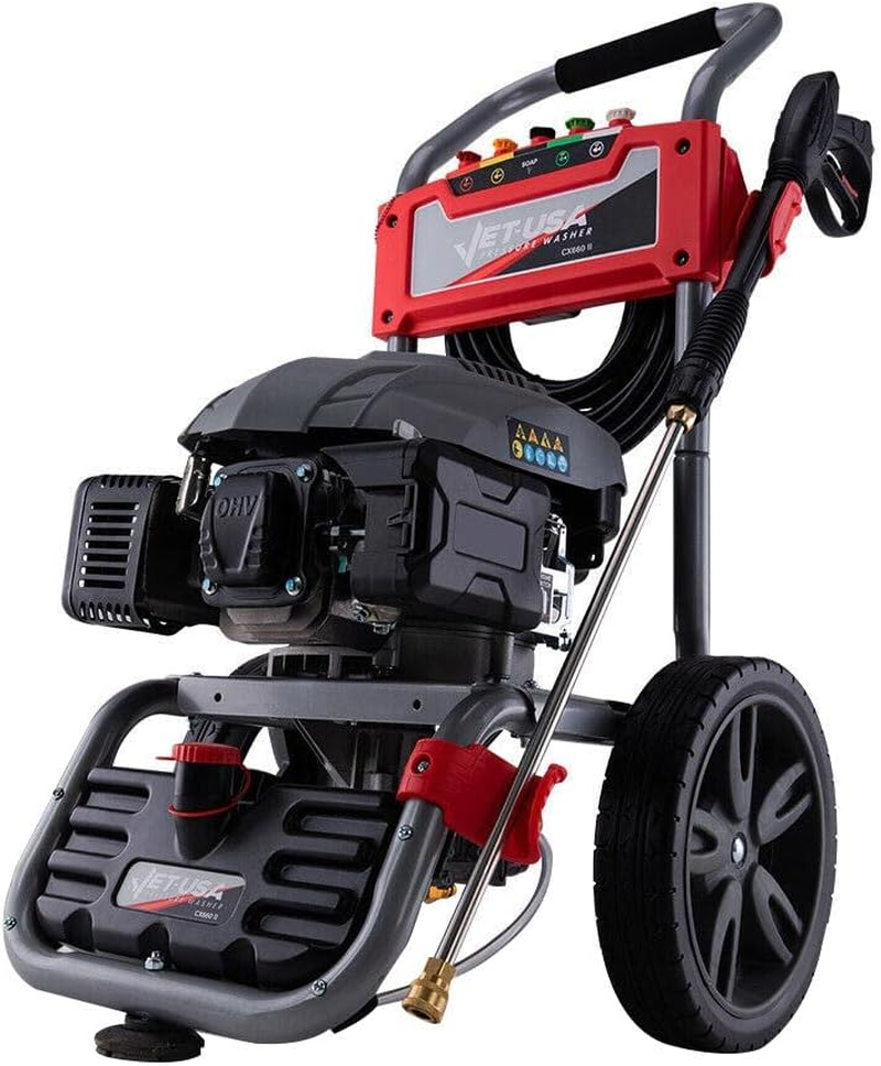 Jet-Usa Petrol Pressure Washer Cleaner 4800PSI High Pressure Gun Jet Power Water Hose with 5 Protip-Nozzles image number 1