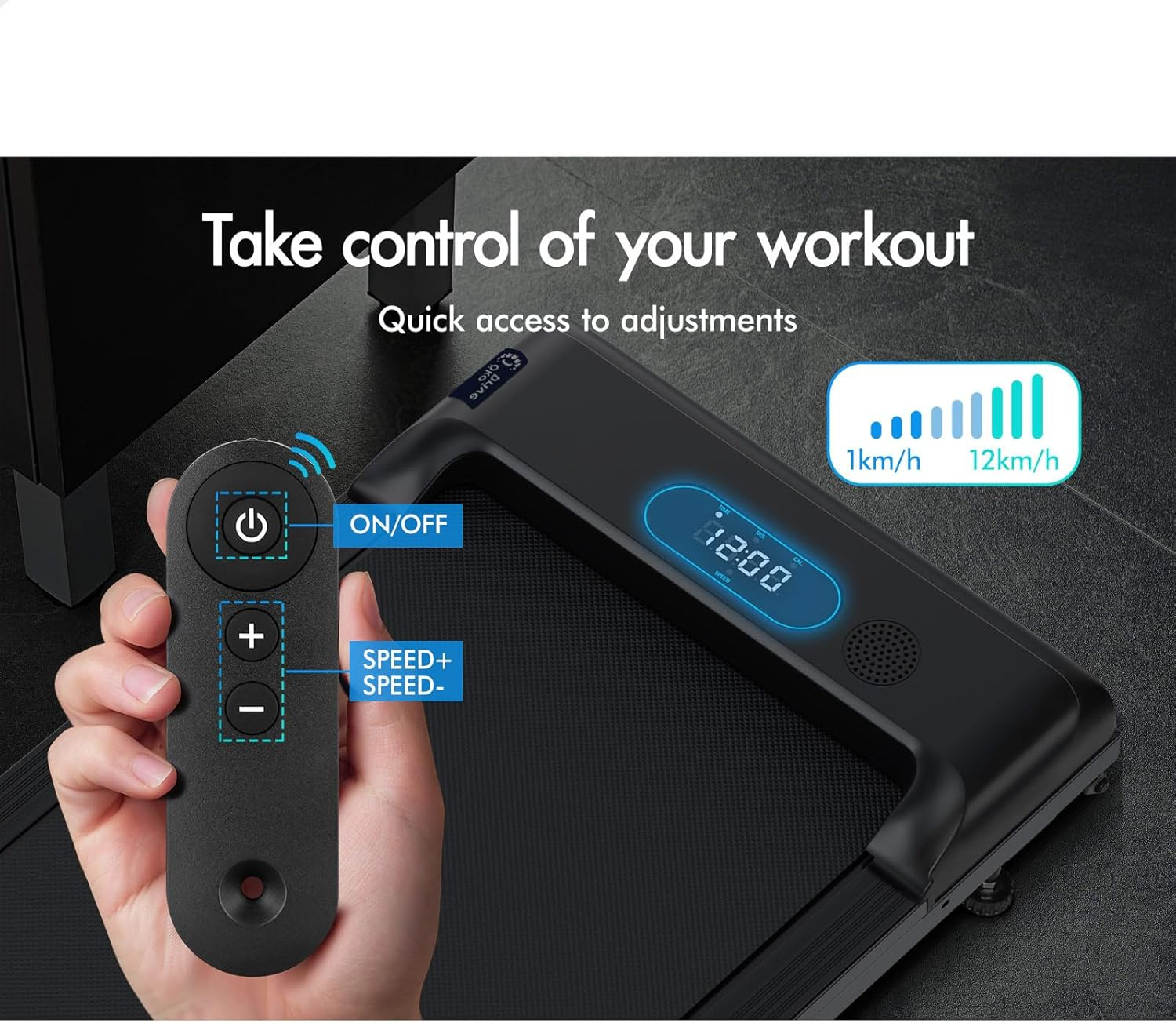 BLACK LORD Treadmill Electric Foldable Walking Pad SL9-H Home Office Gym Exercise 2.4HP Fitness Equipment under Desk, Bluetooth APP & Wireless Control, Cardio Aerobic Trainer for Jogging Running image number 3