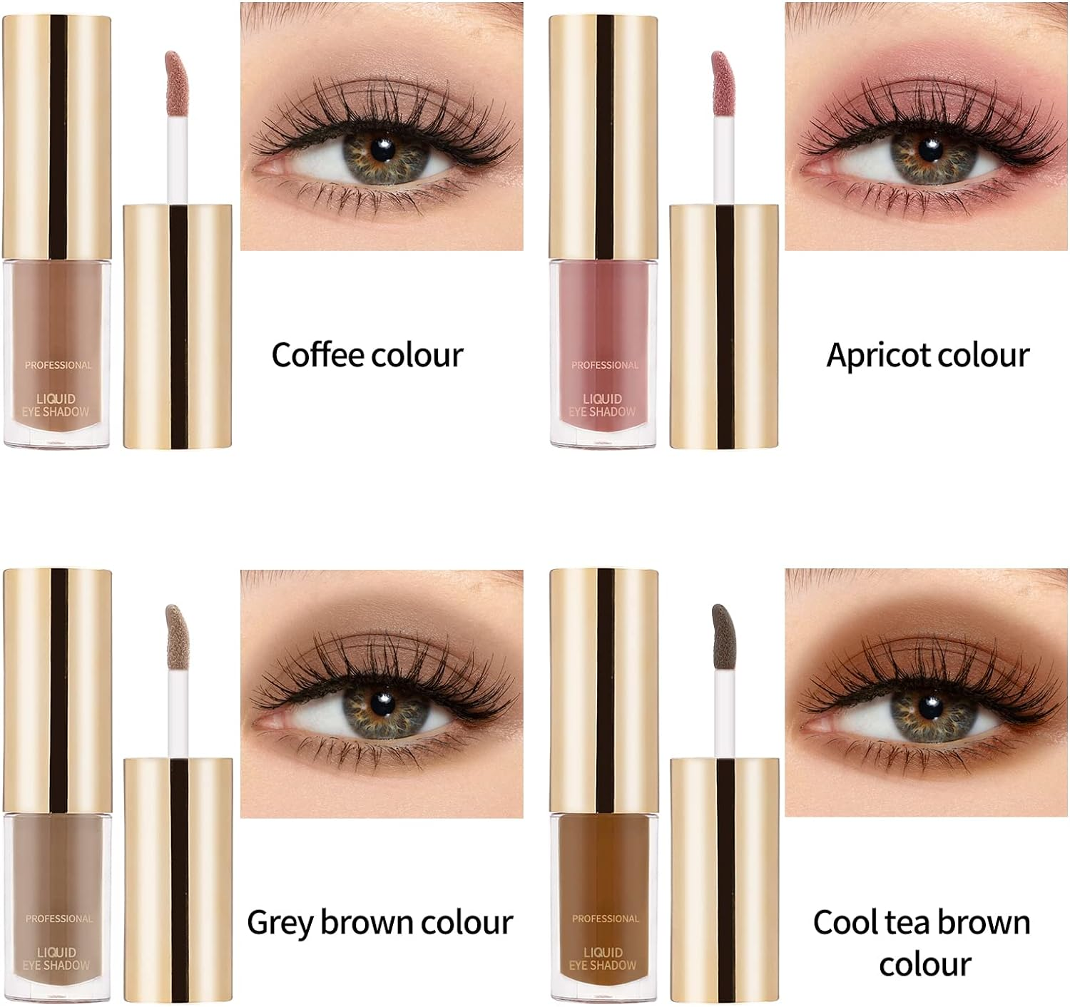 Boobeen Liquid Matte Eyeshadow, Long Lasting Waterproof Liquid Eyeshadow, Velvet Matte Cream Eyeshadow, Neutral Nude Eyeshadow Makeup - 05 image number 5