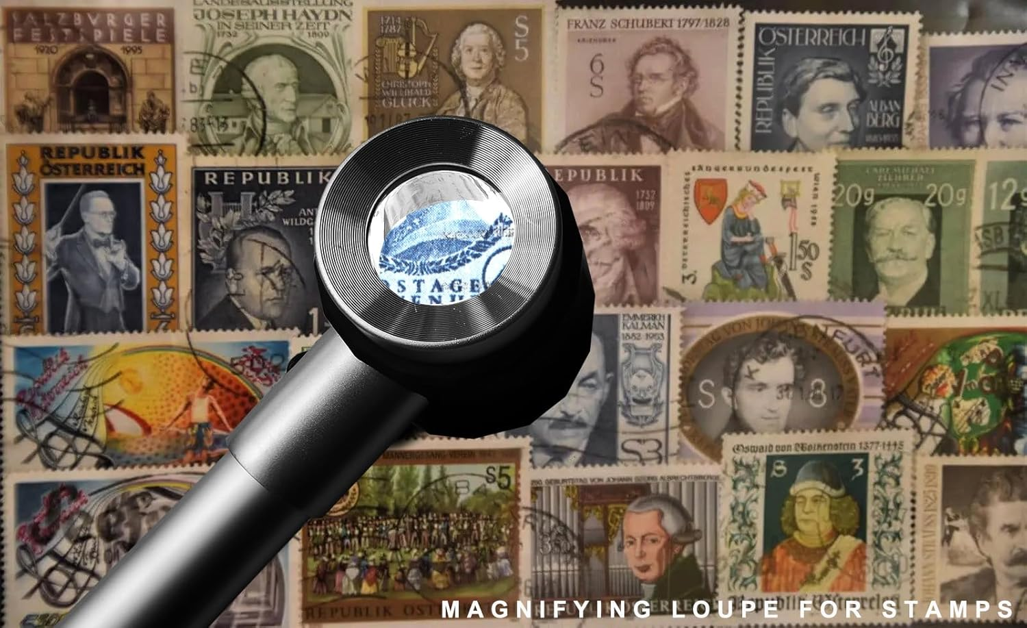 Magnifying Glass 45X, Stainless Steel Folding Magnifying Glass Jeweller Magnifying Glass Jewellery Magnifying Glass for Coins Magnifying Glass Stamps image number 5