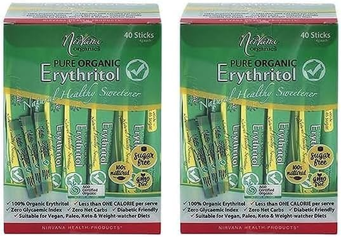 Nirvana Organics Erythritol Organic 40 Sachets 4 G