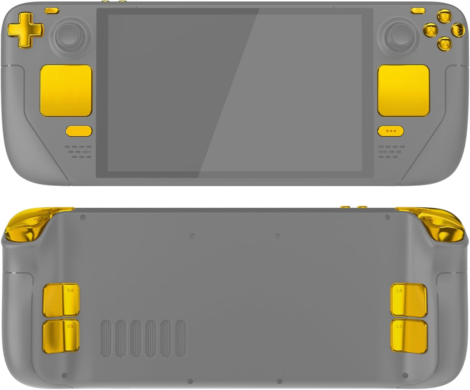 Extremerate Replacement Full Set Buttons for Steam Deck OLED Handheld Console, New Hope Gray DIY Custom ABXY D-Pad Trackpad Bumpers Triggers Buttons with Tools for Steam Deck OLED Console