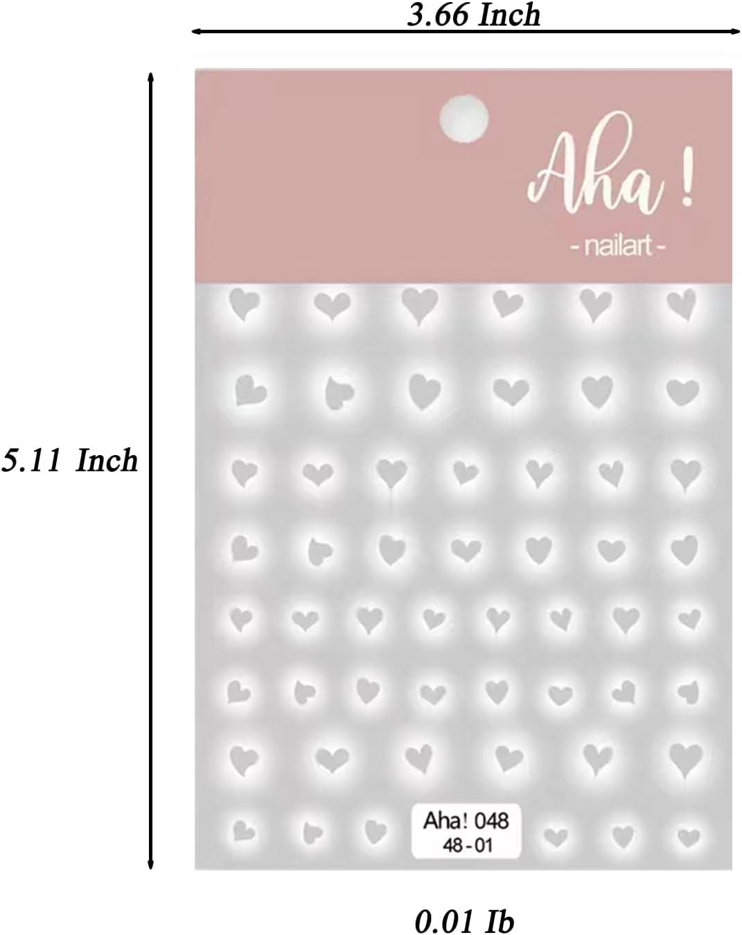 Love Heart Nail Art Sticker Decals 3D White Halo Dyeing Nail Tips Semi Transparent Hollow Out Design Fashion Charm DIY Toenails Nail Tattoos for Women Girls Manicure Nail Decoration (1 Sheets) image number 6