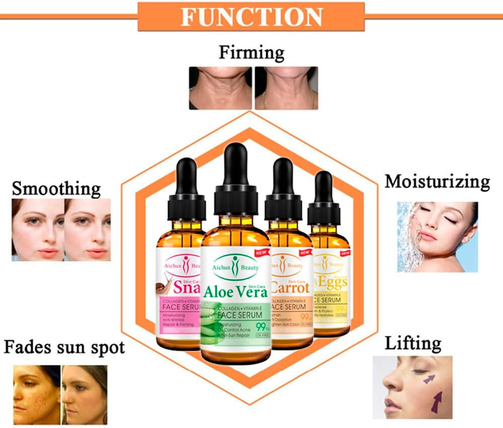 Aichun Beauty Serum 99% Vitamin E Collagen Face Whitening Lifting Smoothing Oil Control Acne Perfecting Primer 4 Type image number 2