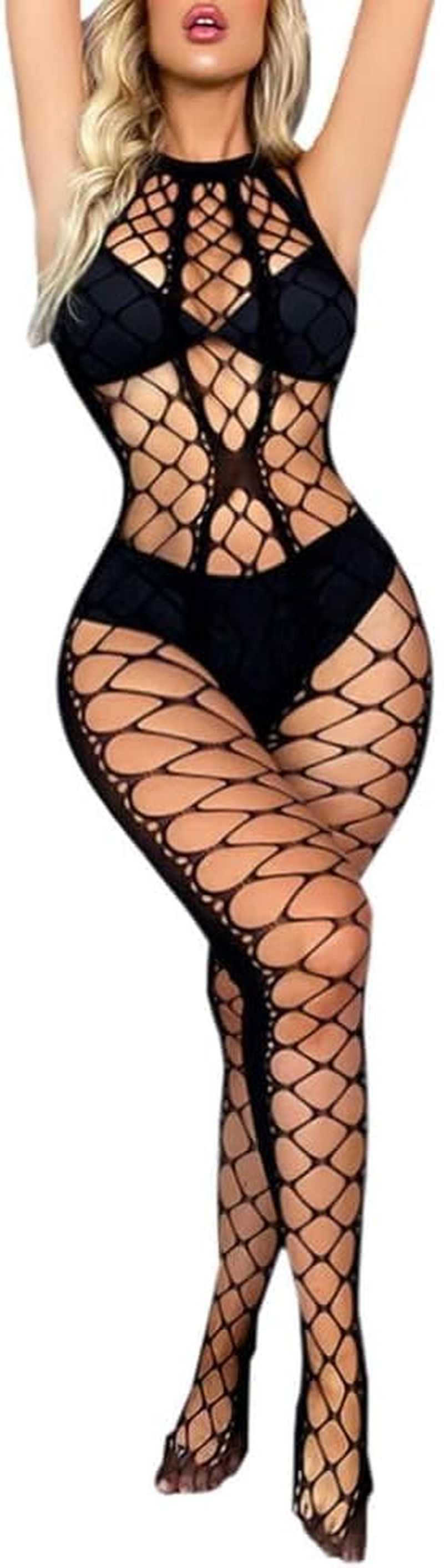 Buitifo Fishnet Bodystocking plus Size Bodysuit Lingerie for Woman
