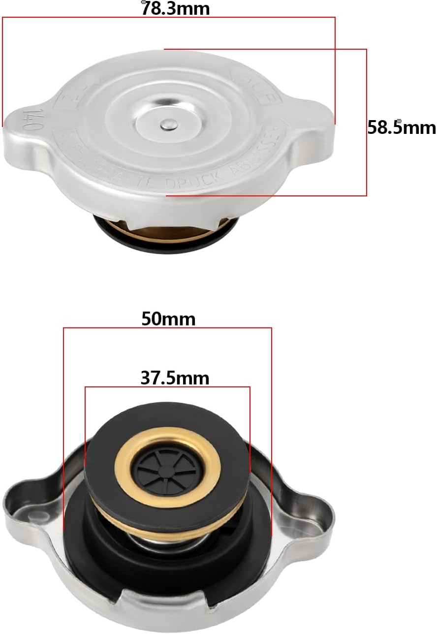 Ecsing 1 Pc Expansion Tank Cap Coolant Tank 1.4 Bar Compatible with Mercedes W201 W202 1245000406 Compatible with FEBI BILSTEIN 06568 image number 6