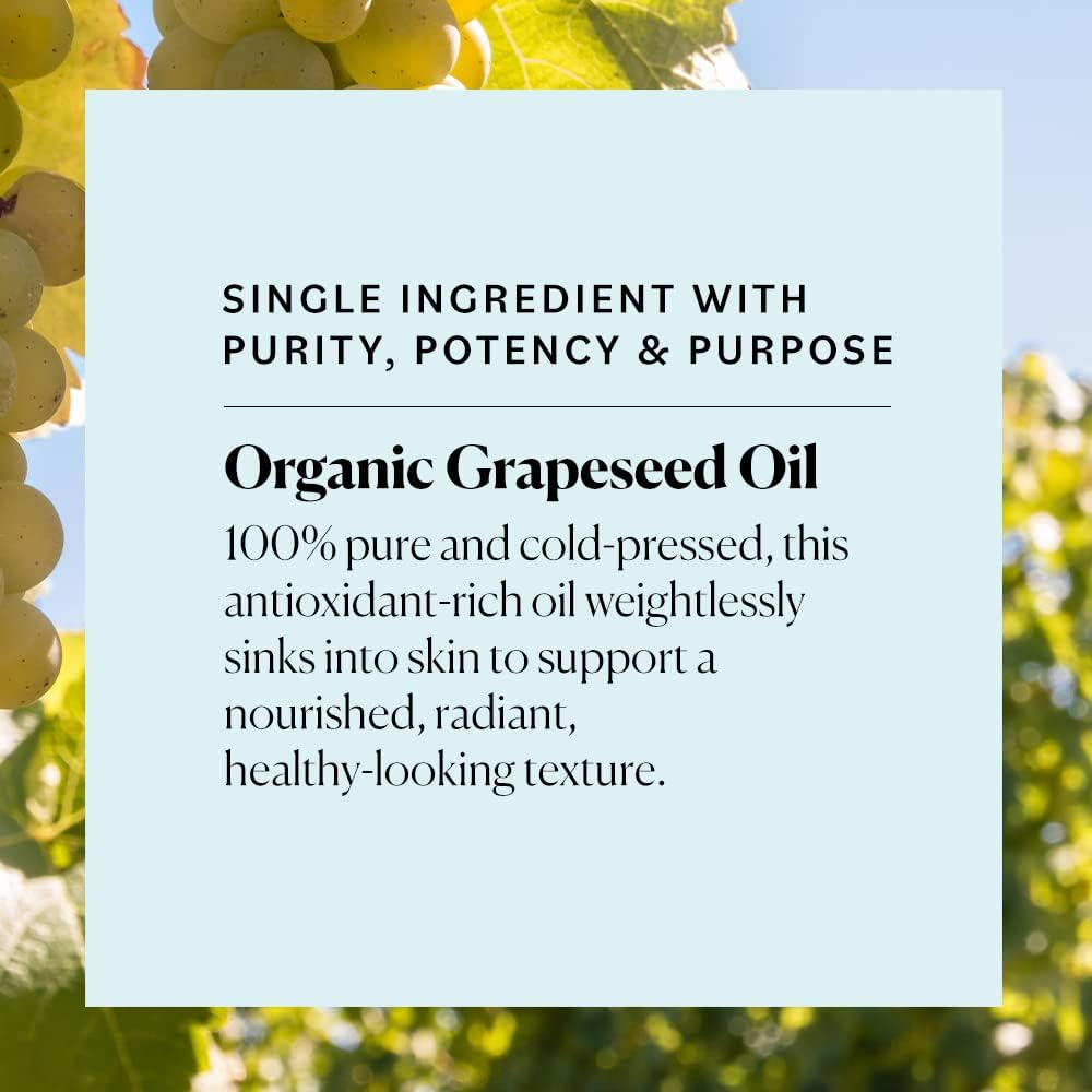 Pure Natural Grapeseed Oil by Sky Organics I 236 Ml I 100% Pure, Natural & Cold-Pressed Grapeseed Oil - Ideal for Massage, Cooking and Aromatherapy- Rich in Vitamin A, E and K- Helps Reduce Wrinkles - 8 Oz