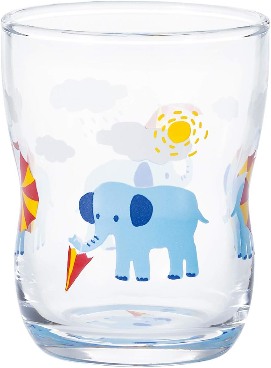 ADERIA 6077 6077 Tsuyoko Glass Hide and Seek Cup, Elephant, 4.1 Fl Oz (130 Ml), Made in Japan, Gift Box, Wedding, Celebration, Stylish, Gift, Glass Pair, Birthday, Women, Tumbler, 600Th Birthday, image number 2