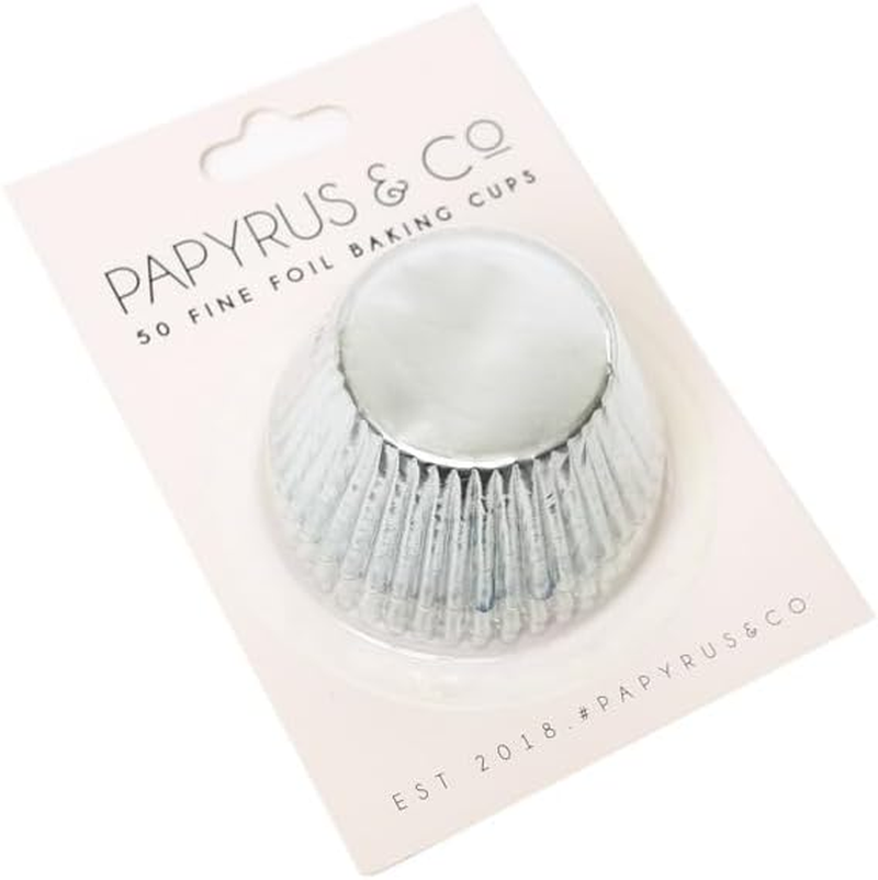 Papyrus Silver Foil Cupcake Cases 50 Mm 50-Pieces Mini Baking Cups Greaseproof Paper for Muffins Tarts Quiches Desserts Elegant Papyrus Cupcake Cases for Baking Party Wedding Silver Cupcake Liners - Gold image number 6